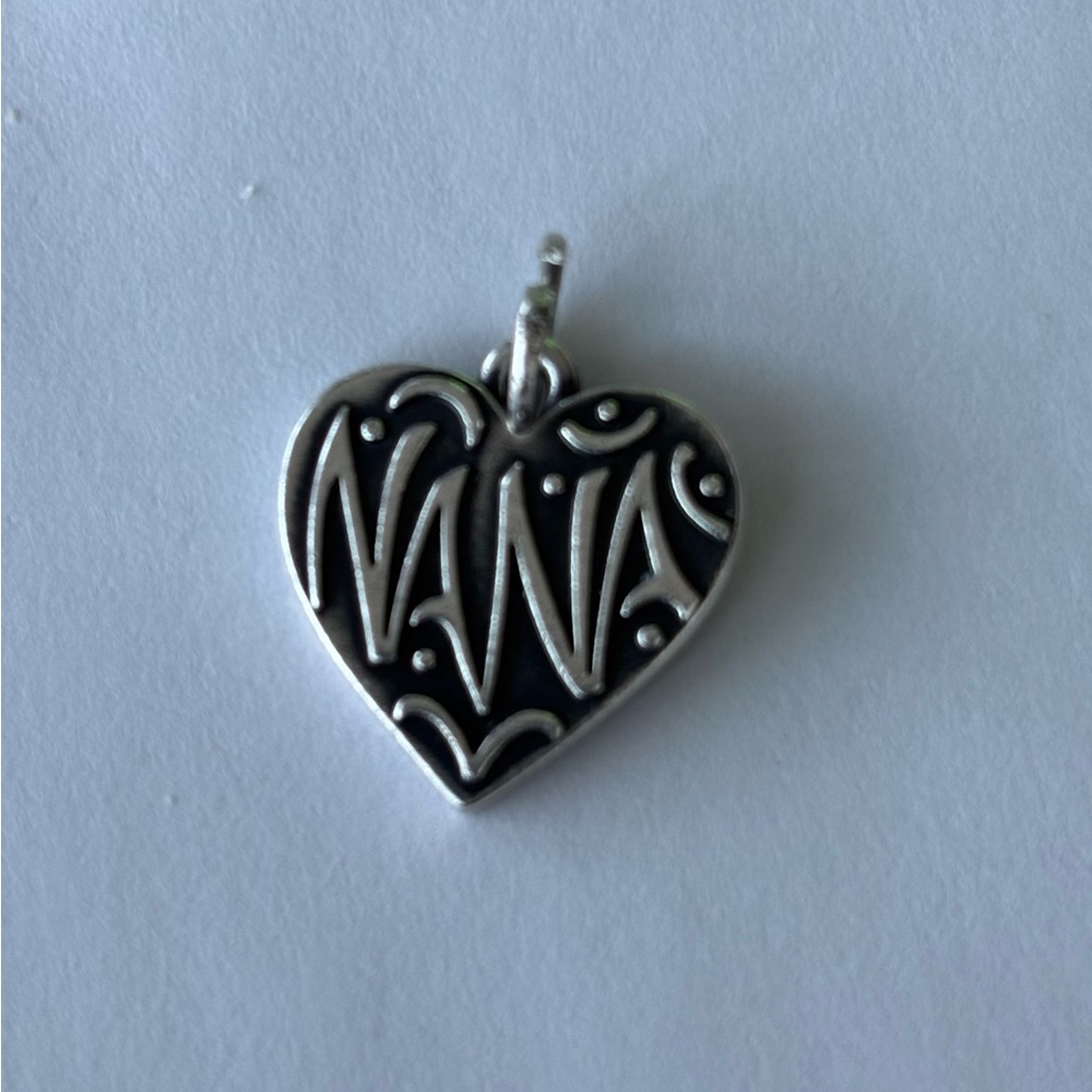 James Avery Vintage-Style Sterling Silver Heart NANA